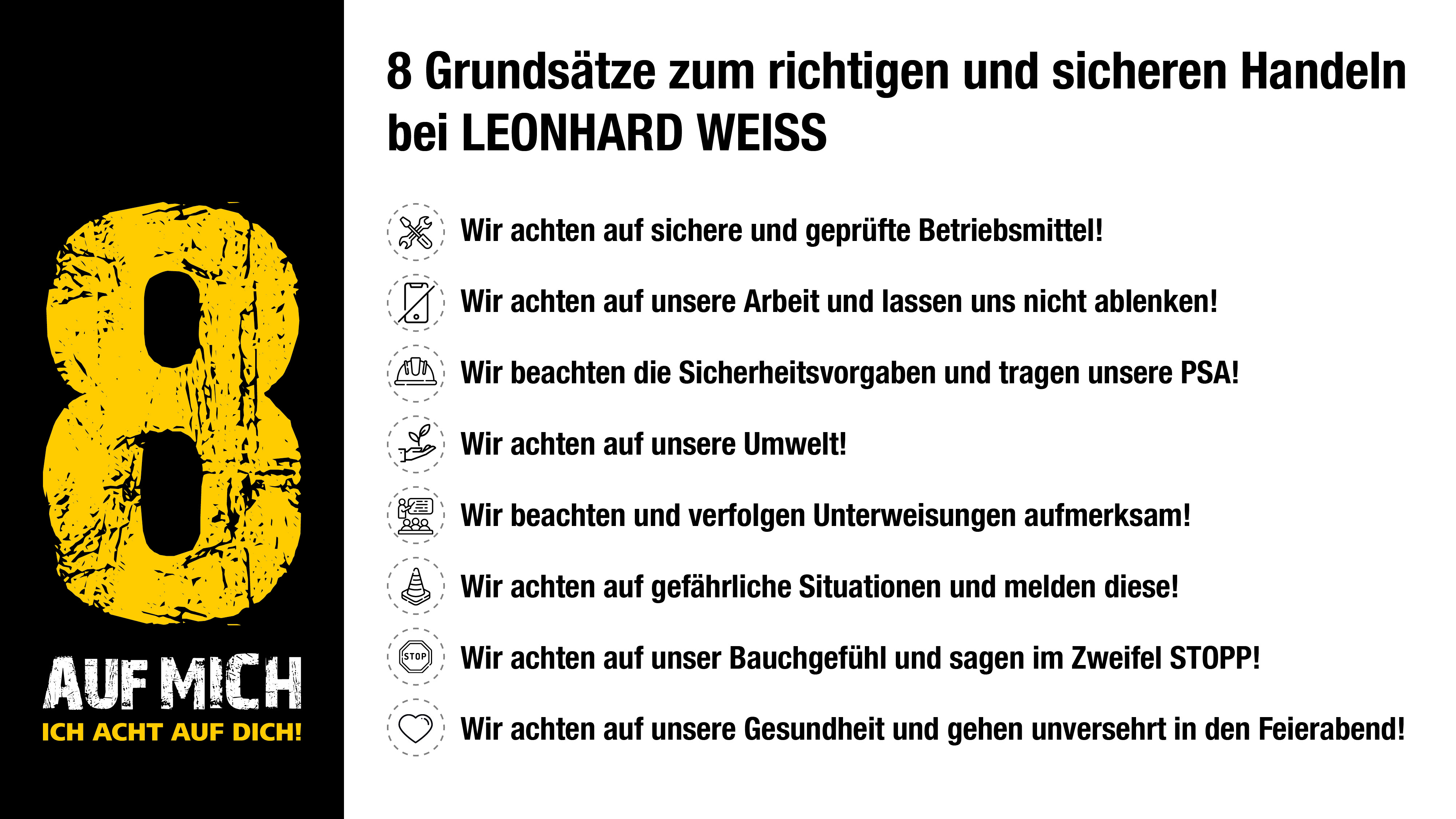  8 Grundsätze zum richtigen und sicheren Handeln